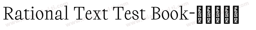 Rational Text Test Book字体转换
